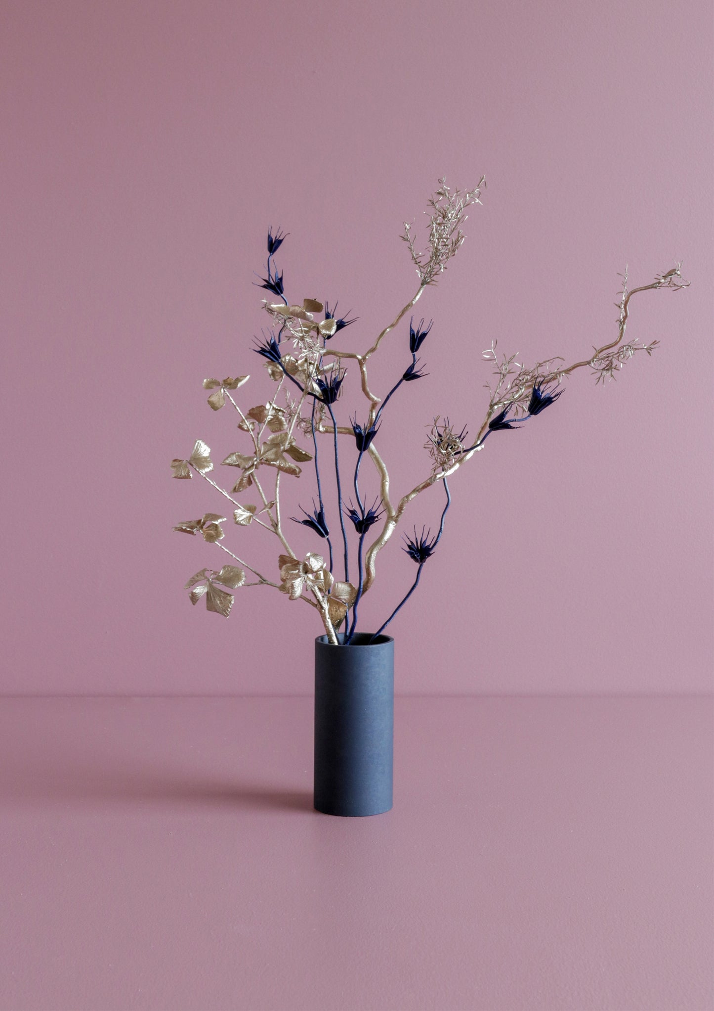 Forever Flowers Blue Steel print by Antonia De Vere