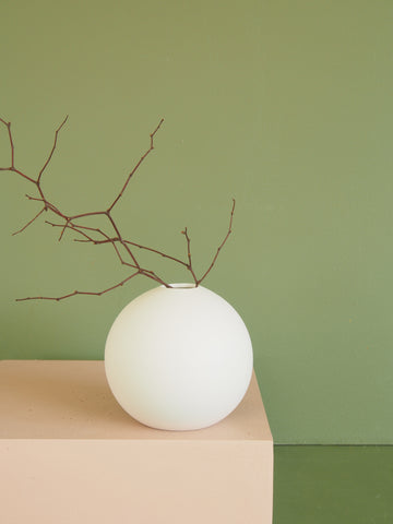 White Sphere Vase