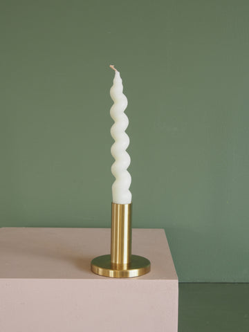 Twisted Taper Candles - Off White - on clearance